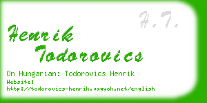 henrik todorovics business card